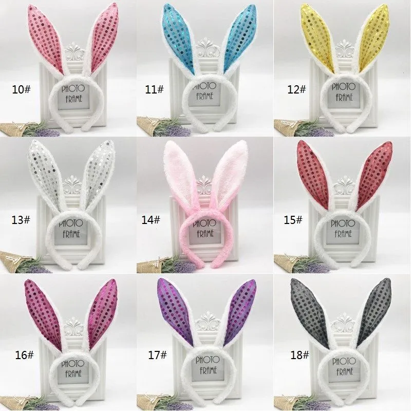 Easter Party Hairbands Adult Kids Cute Rabbit Ear Headband Prop Plush Dress Costume Bunny Ears Hairband New C1202