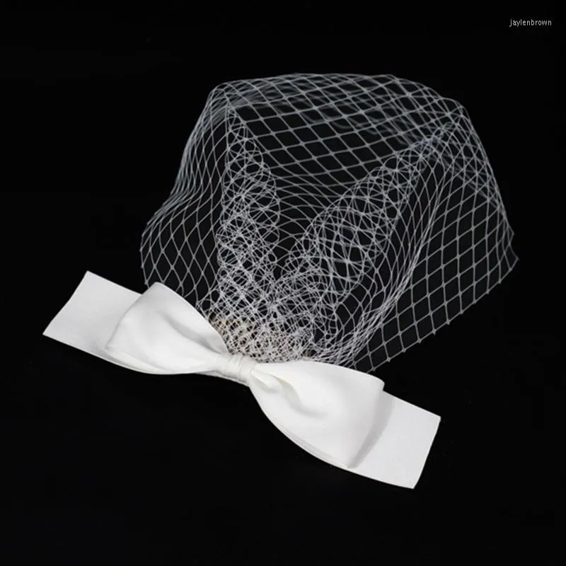 Kopfbedeckungen G6DF Fascinator Hut für Frauen Tea Party Stirnband Hochzeit Cocktail Mesh Haarspange Fliege