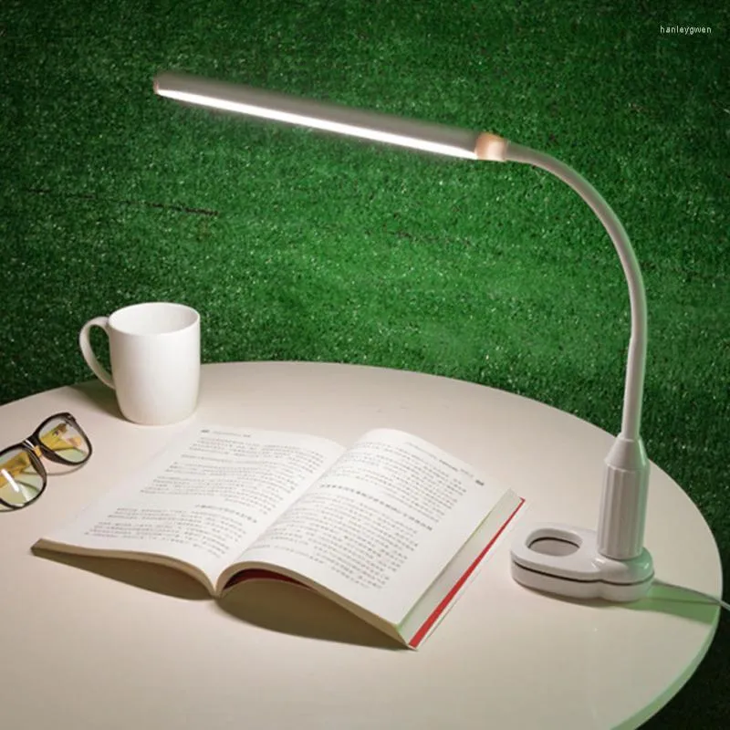 Lampy stołowe Elastyczne klip Dimmowalne światło biurka 5W 24 diody LED zasilana USB Touch Nieskończenie przyciemnianie lampy do odczytu ochrony oczu