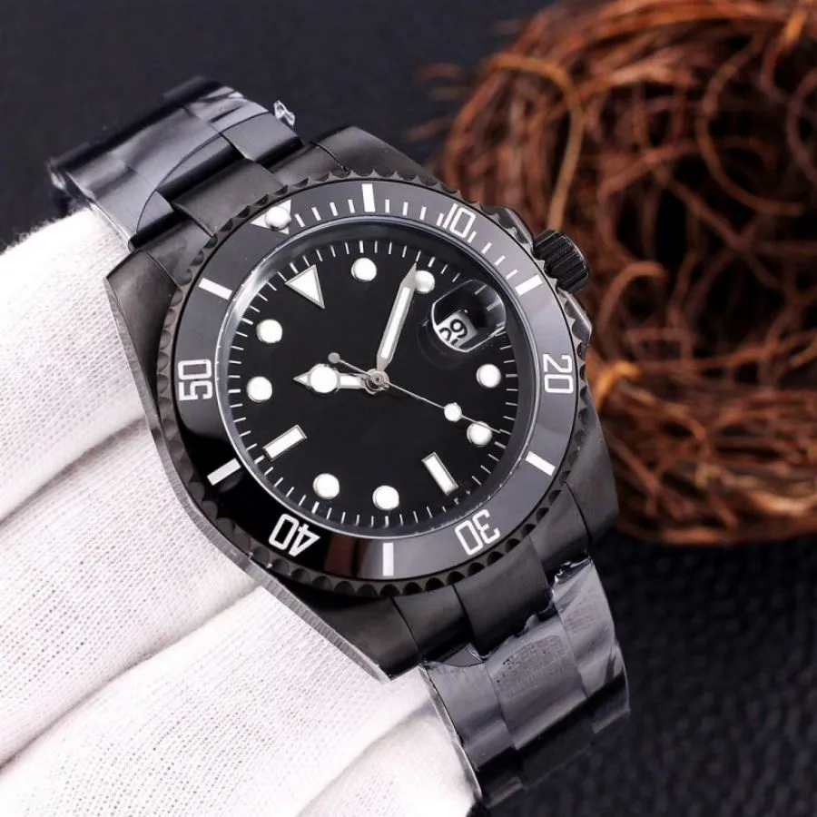 メンズウォッチプレミアムウォッチデザイナースライディングムーブメントブラック41mmステンレス鋼AAAウォッチウォッチメンズラグジュアリーウォッチファイン調整バックル腕時計