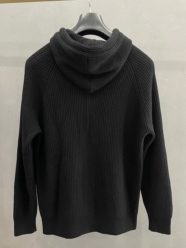 Pull à Capuche Noir Cachemire Brunello Cucinelli Taille XXS - Neuf Sans étiquettes