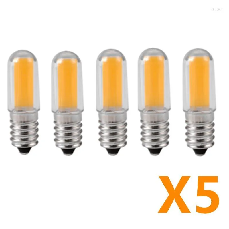 Ampoule LED E14 Super brillante 5W AC220V, lampe à Filament COB pour lustre, remplacement des lampes halogènes 40W