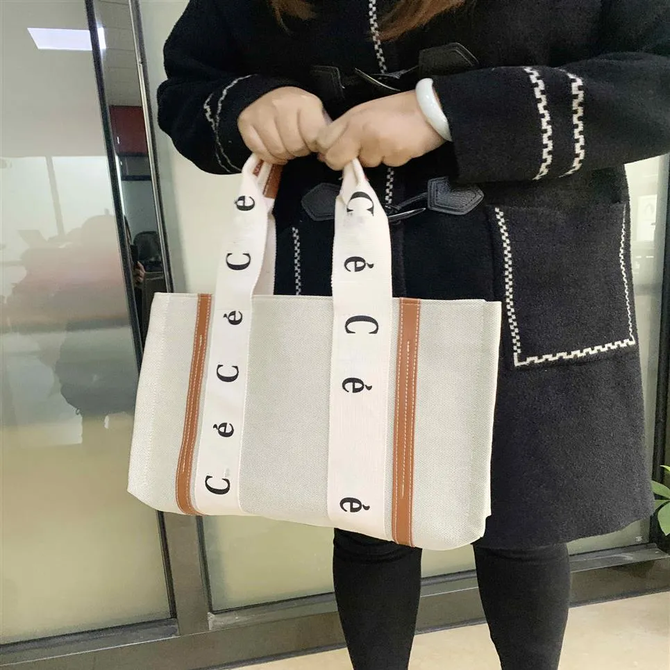 New Simple Portable Shoulder Bag Tote Bags Women's Fashion Large Capacity Canvas Ethnic Style Artistic Temperament280R