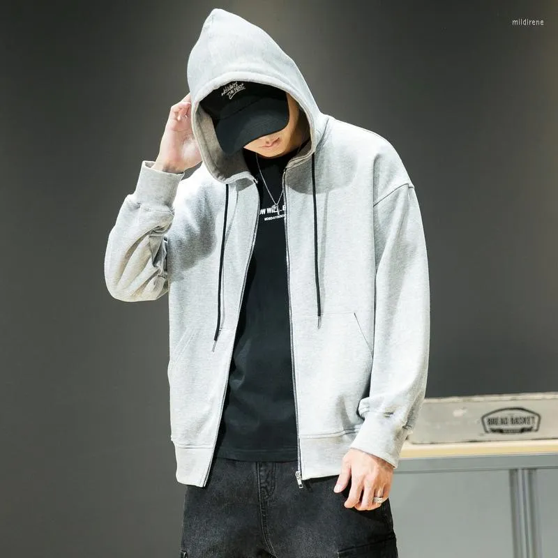 Men's Hoodies Spring Zipper Men And Women Cardigan Fashion Casual Street Sweatshirts Sportwear Coat Long Sleeves Clothes Male Female