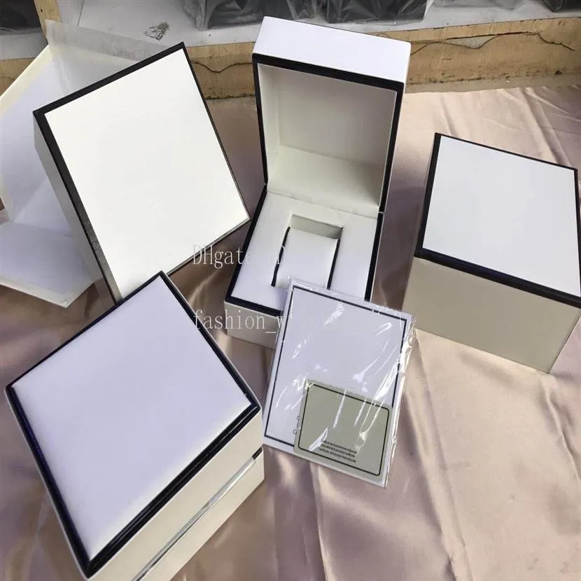 S orijinal kutu beyaz deri izleme kutuları 0968 0970 0685 5700 Moda İzleme Kutusu Saatler Hediye Kutuları294p