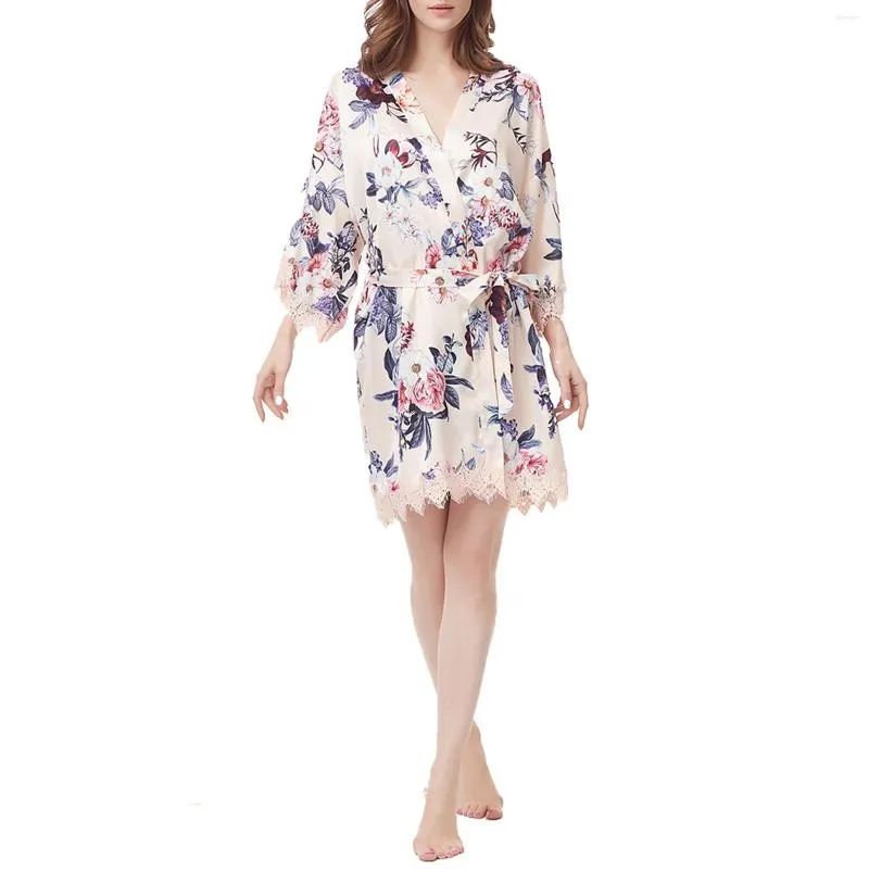 Women's Sleepwear Summer Bride Wedding Robe Satin Women Nightgown Sexy Nightdress Lady Kimono Bathrobe Gown Negligee