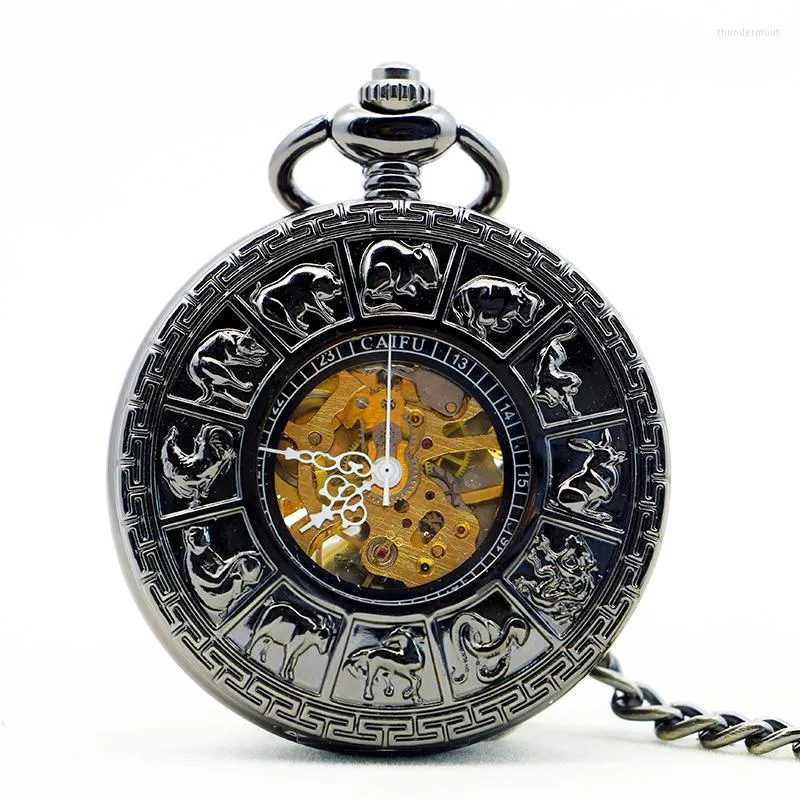 Карманные часы подлинные ностальгические автоматические механические часы творческие женские студенты подарок ретро -переворот мужчин