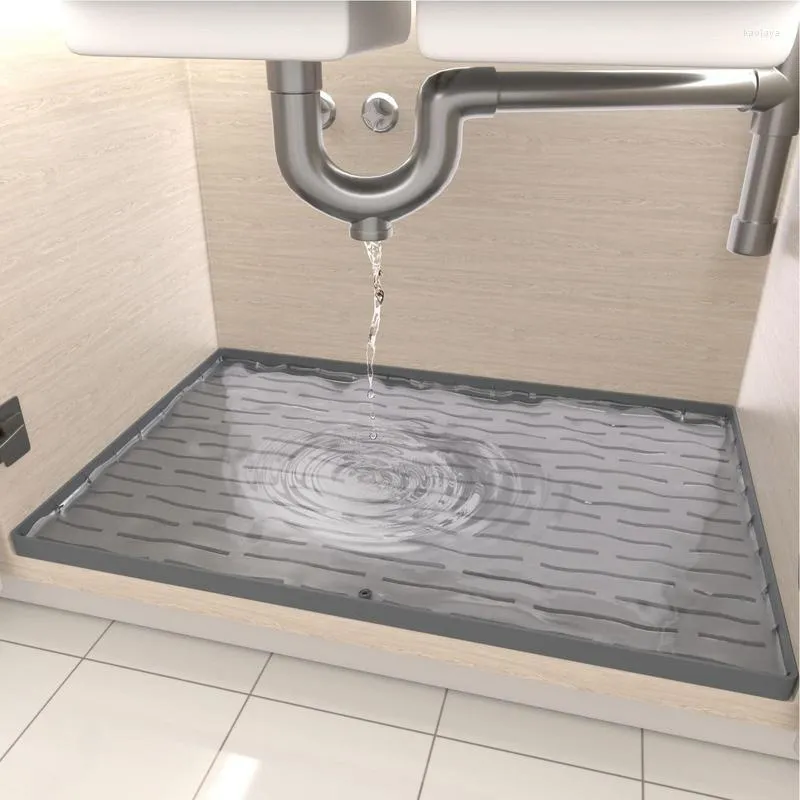 Table Mats Under Sink Mat Kitchen Silicone Holds Waterproof Cabinet Liner Tray For Drips Leaks Spills