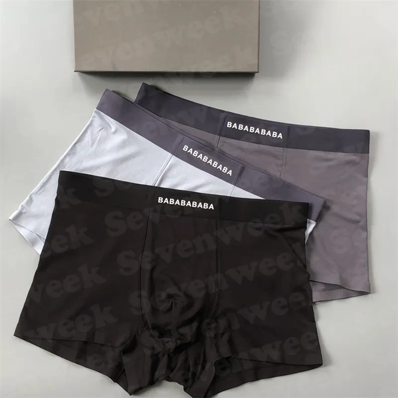 Cuecas dos homens boxers designer roupa interior carta impressão algodão respirável underpant homem boxer shorts de alta qualidade homens underwears presentes