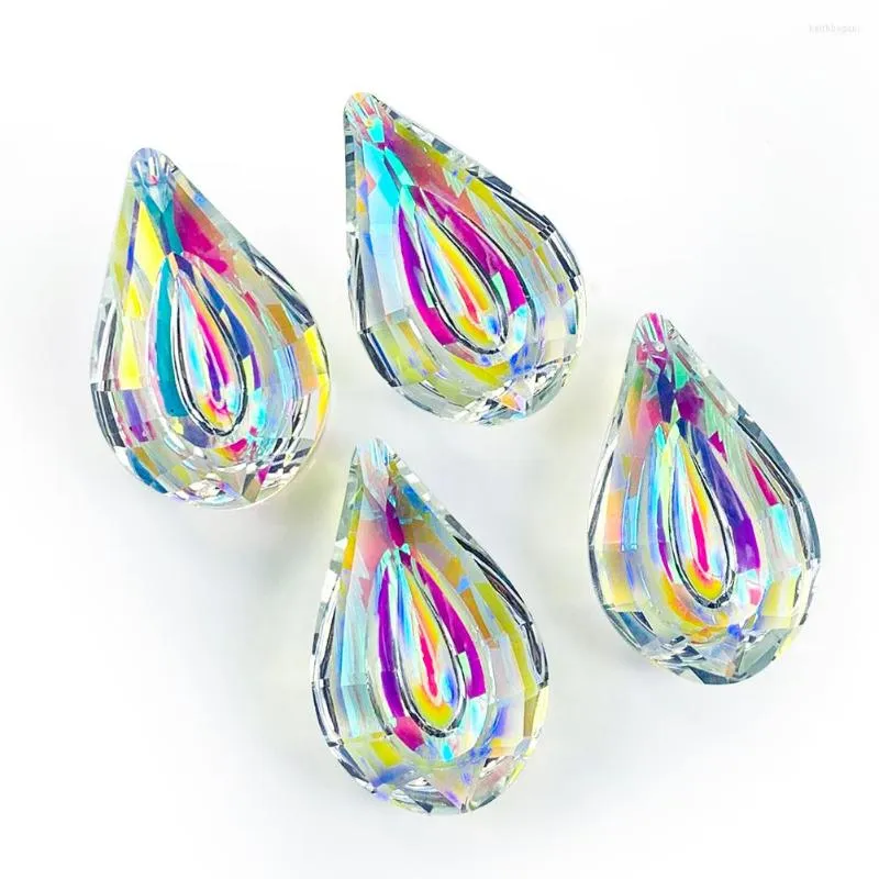 Lustre cristal AB-couleur cristaux suspendus prisme Suncatcher pendentifs pièces de lampe bricolage maison mariage décor accessoires 75mm