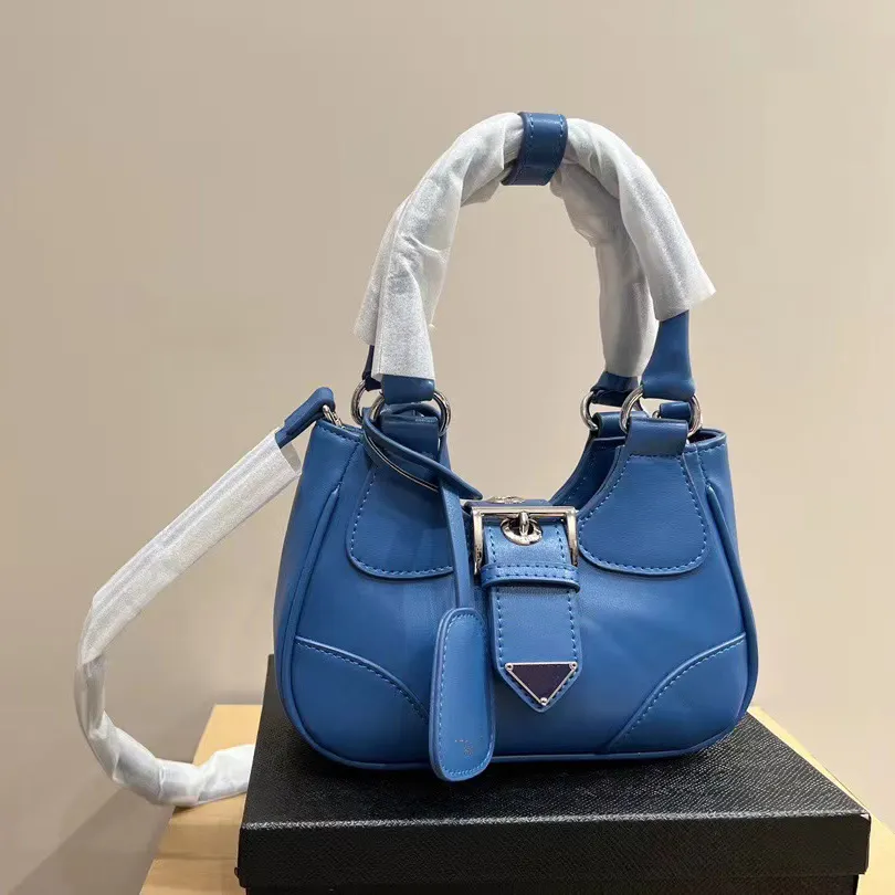 Designer Leather Bright Blue Clutch Bag With Letter Wallet Luxury