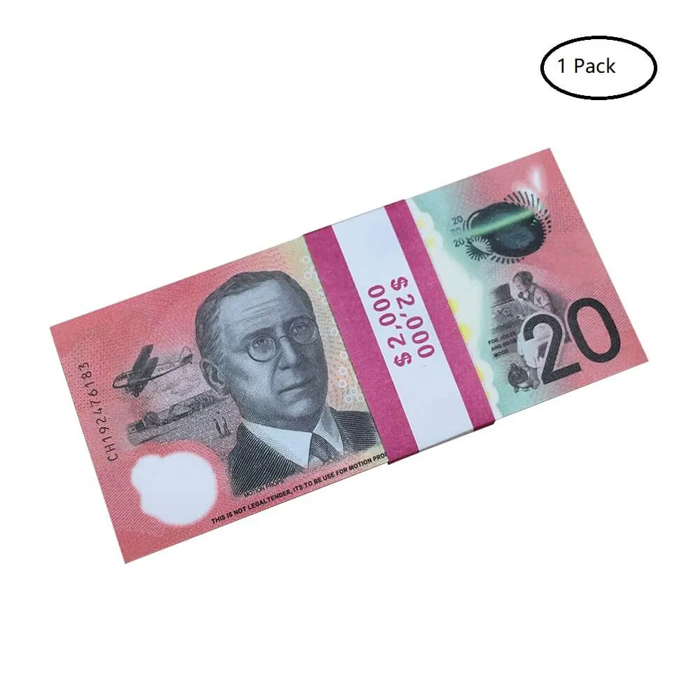DHgate.com:Realistic Australian 20 50 100 AUD Paper Movie