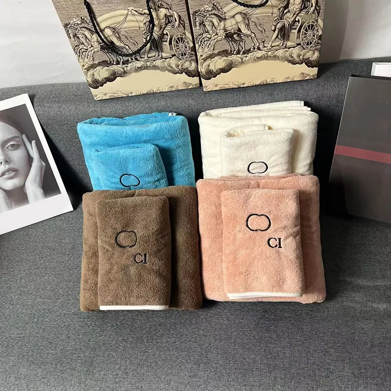 Designer Bath Towel Set Coral Velvet Fashion Towels Face Towels Luxury Unisex Absorbent Men Womens Wash Cloths G Towel Home Decor