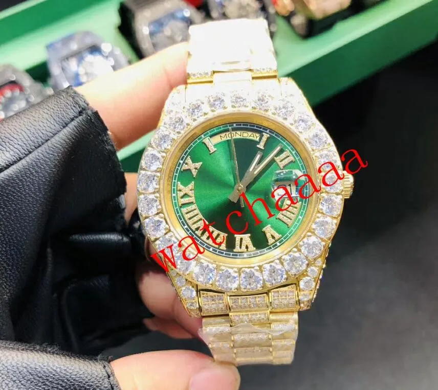 ZY 공장 상단 판매 품질 시계 남성 손목 시계 43mm13mm 빨간 다이얼 228235 Sapphire 자동 기계 18K 옐로우 골드 플래티넘 풀 다이아몬드 남성 시계