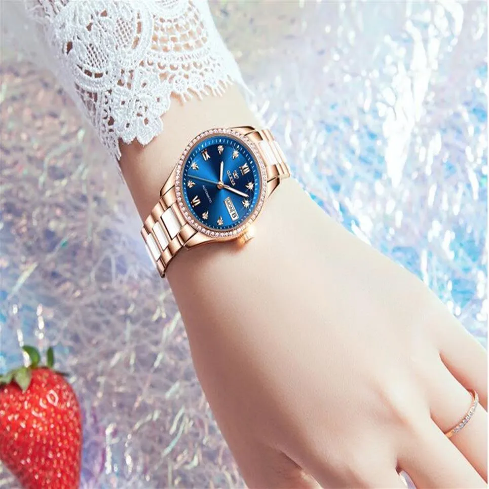 Factory Women's Fashion Automatic Mechanical Waterproof Luminous Ladies Watch Watches352N