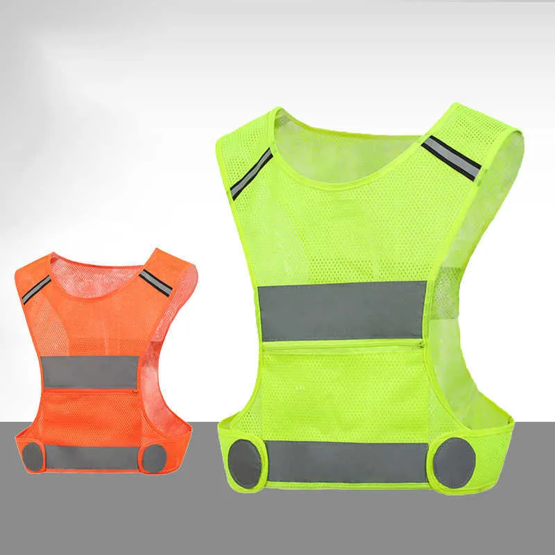 Constructie Vest Verstelbare riem Ademende lichtgewicht Veiligheid Vest 360 Hoog zichtbaarheid Jogging Cycling Walking Reflective Night Running