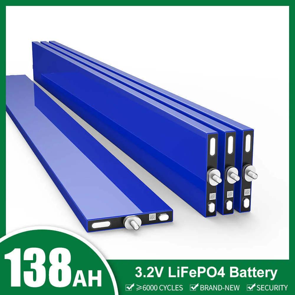 10Pcs LiFePO4 Battery Cells 3.2V 138Ah BYD Blade Cell Lithium Iron Phosphate Storage Power Battery For RV Home Energy Storage