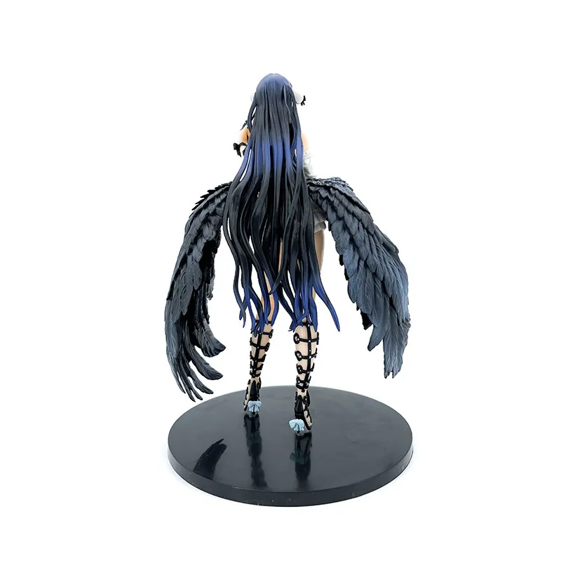 Neuheit Spiele Anime Overlord Albedo stehen 27cm PVC Actionfigur rein weiße Dämon Statue Modell Puppenfiguren Weihnachtsgeschenk Ornament