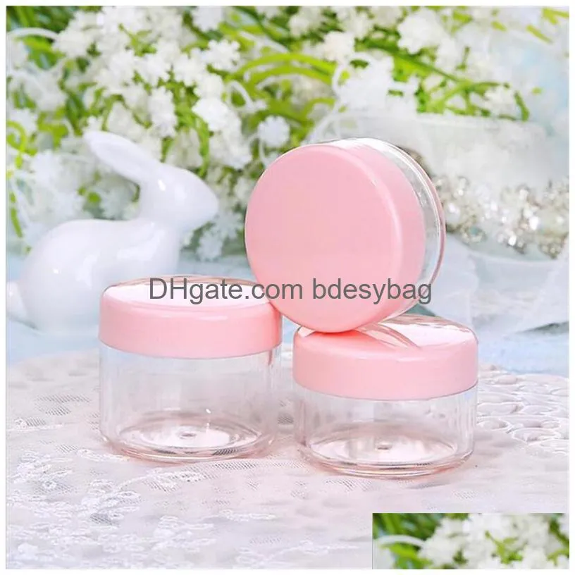 Packing Bottles 10G 15G 20G Empty Cosmetic Clear Container Plastic Jar Pot Makeup Travel Cream Lotion Refillable Bottle Drop Deliver Dhk4L