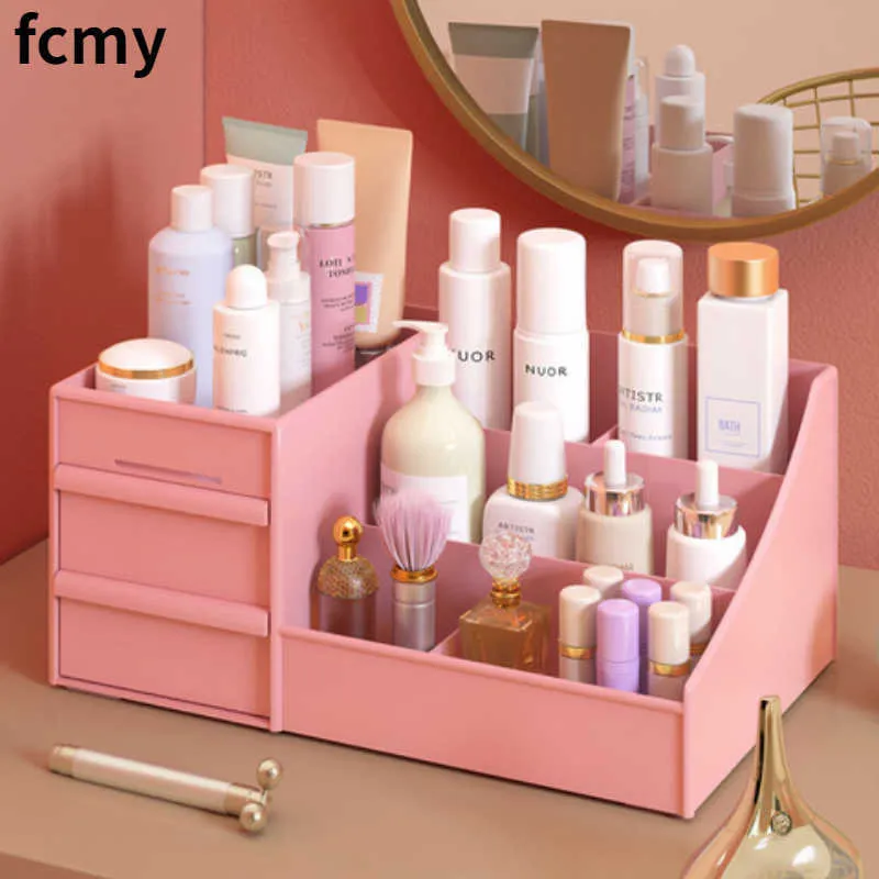 wholesale Makeup Organizer for Cosmetic Large Capacity Storage Box Desktop Jewelry Nail Polish Drawer Container