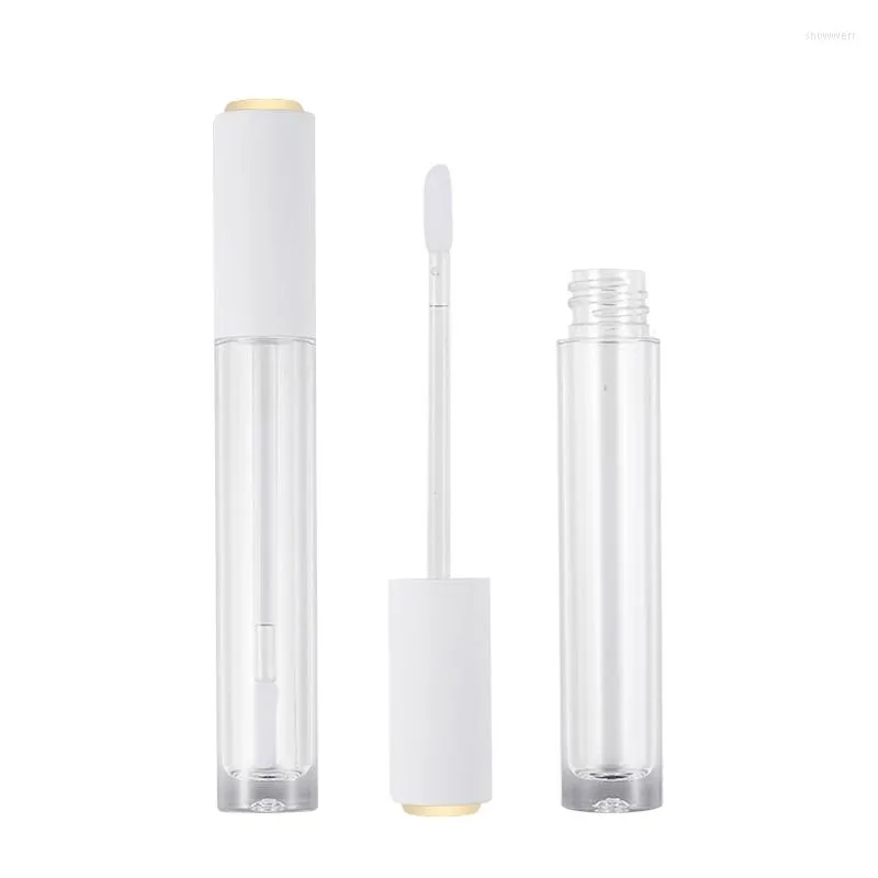 Lagringsflaskor 30/50/100st DIY Lip Tube Container med vit lock Tom l￤ppstiftflaska L￤ppgloss kosmetisk prov