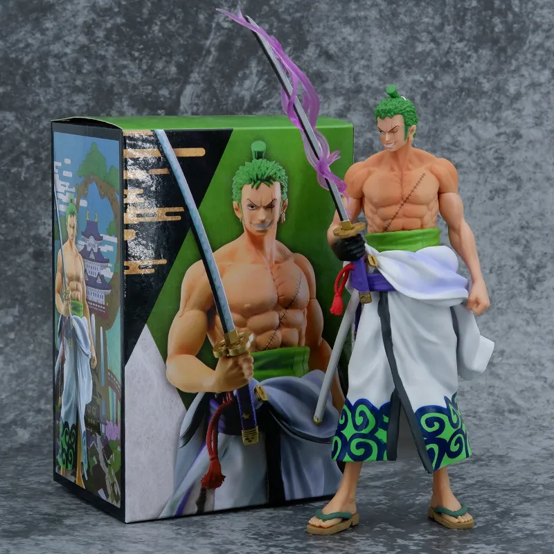 Novità Giochi Anime One Piece Figure Yamato Zoro Standing Posture Gk Statue 24cm Pvc Action Figure Collection Model Toy Regali di compleanno per K