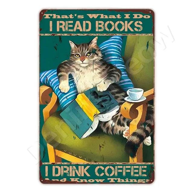 Annlpoy 1 X Cute Cat Wall Decortin Sign, Funny Bathroom Quote