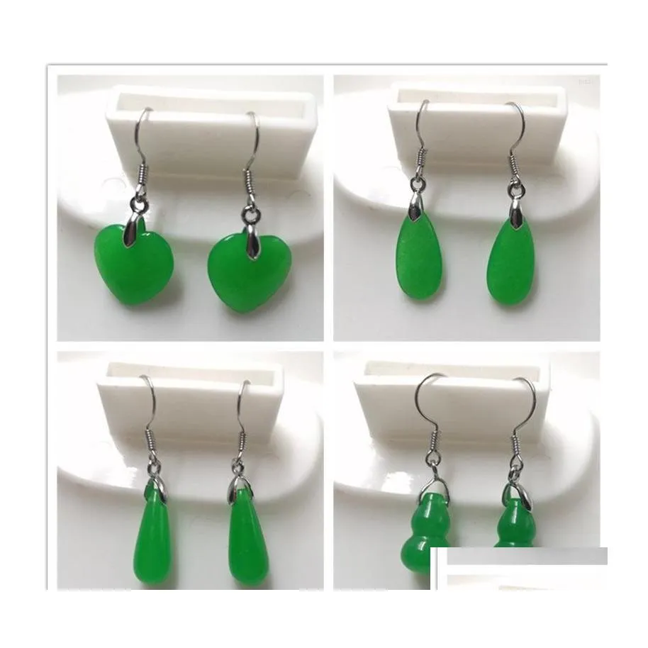 Dangle Chandelier Earrings Jade Green Malay Womens Simple Versatile Jewelry Drop Delivery Dhedi