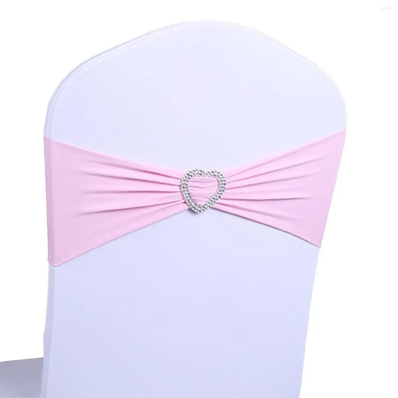 Chair Covers 5pcs Soft Stretch Band Universal Sash With Buckle Elegant Wedding Party Dinner Banquet Event Solid Elastic Home Decoration