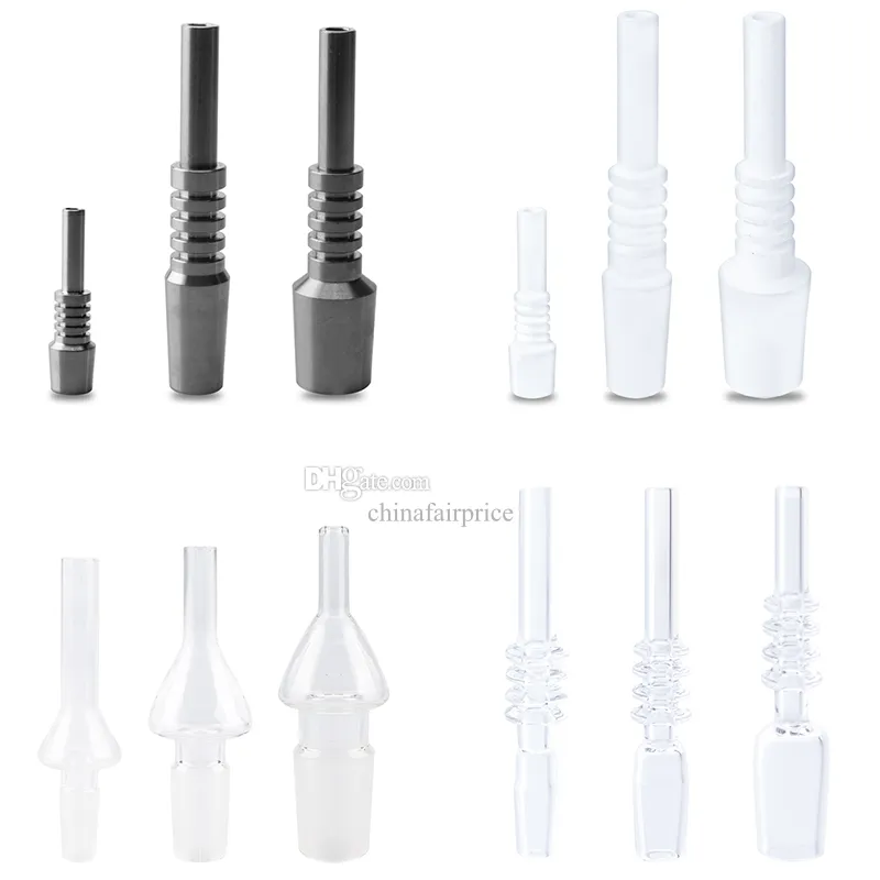 ChinaFairPrice P002 Rura palenia narzędzie szklane kwarcowy metalowy metal końcówki 10 mm 14 mm 18 mm staw dabber gwóźdź do rurki rurki dab -rurka bong popiołu bong