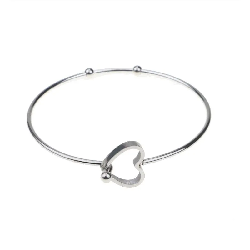 Stainless Steel Love Cross Bangle Bracelets With Charms With Stainless Steel Love Cross Bangle Bracelets With Charms With