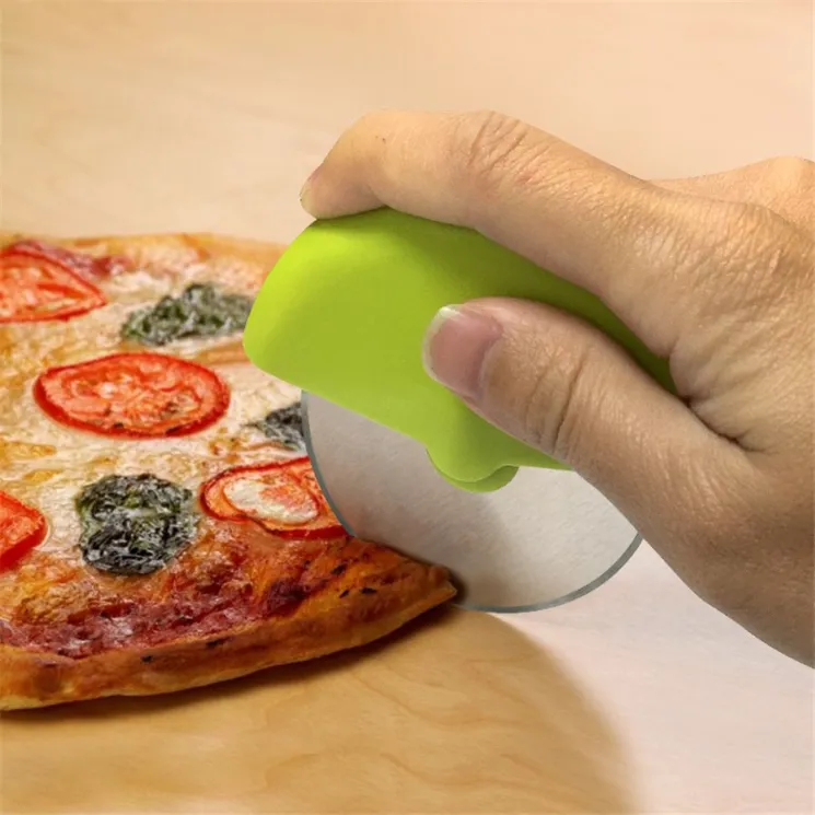 Pizza Cutter Wheel rostfritt stål Professionell bortskämda skivor för pizzadegostpaj Ergonomisk design Parti SS1223