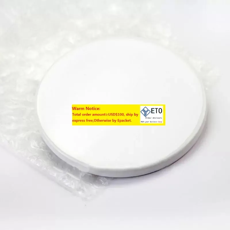 Sous-verres en céramique vierges de Sublimation ronde de 9 cm tampons de tapis de tasse blanc transfert de chaleur impression dessous de verre en liège pour les ventes grès