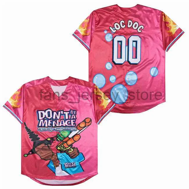 Loc doc Dont vara en hot åtta boll racing 1996 film baseball tröja herrstorlek s-2xl