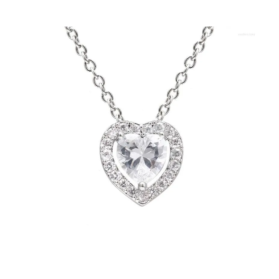 Chaînes Bettyue Belle Forme De Coeur Conception Pendentif De Mode Pour Les Femmes Collier Blanc Noble Dressup Cadeau D'anniversaire Charmant Bijoux Goutte Dhnc0