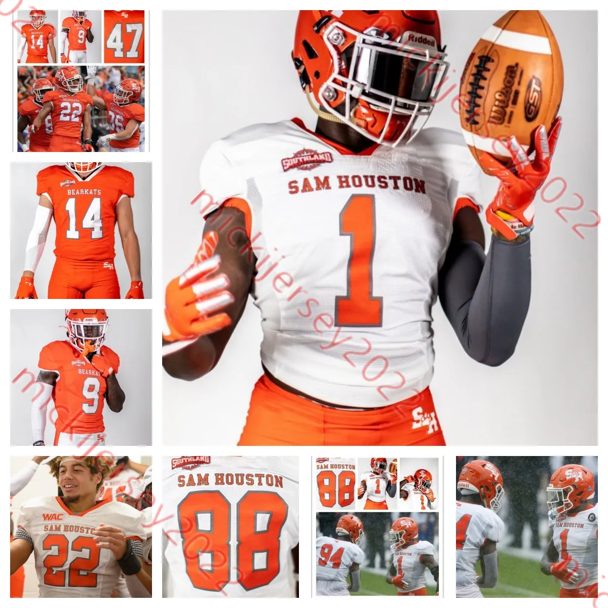 Sam Houston State Bearkats Football Jersey Davion Davis P. J. Hall Derick  Roberson Zyon McCollum Josh McCown Simeon Evans Custom Stitched Sam Houston  State Jerseys From Vetements_of_shoe, $25.19 | DHgate.Com, image size:1200x1200