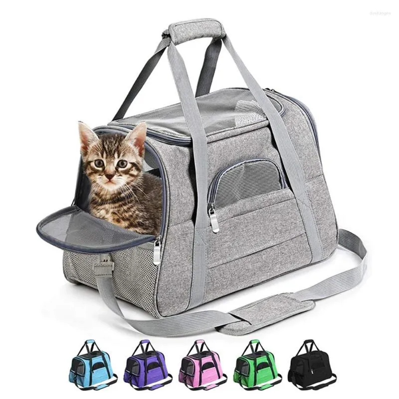 Siedzisko samochodu dla psów plecak plecak kota małe psy transport worka zwierzaka pudełko przewożące podróż do oddychania linie lotnicze torebki Zatwierdzona