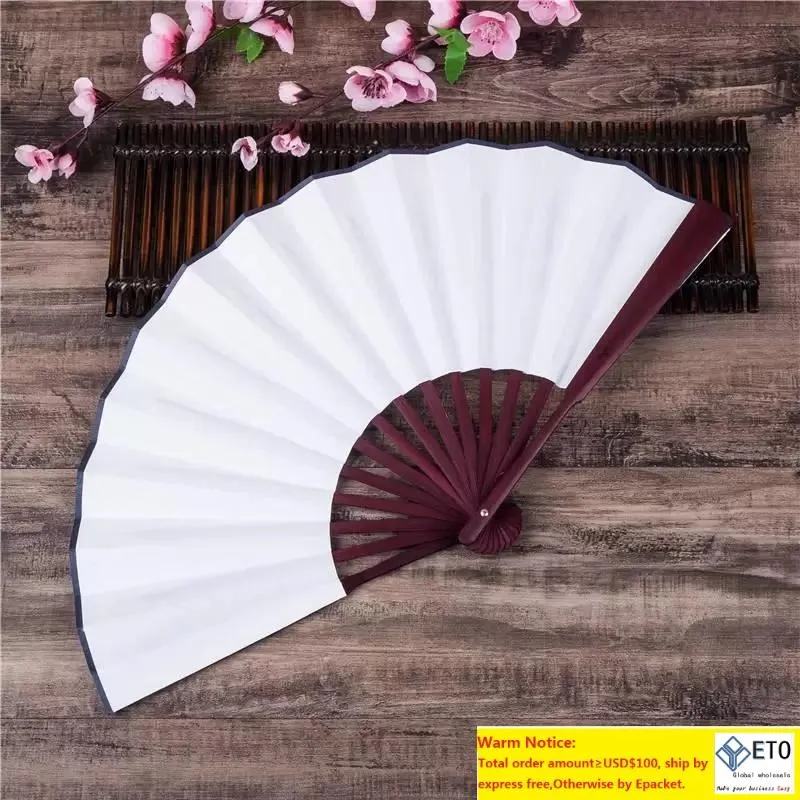Party Favor Bamboo Large Rave Folding Hand Fan For MenWomen Chinese Japanese Tai Chi Handheld Performance Decorations Dan