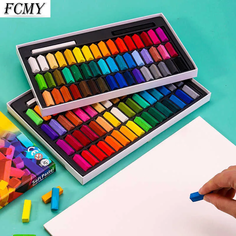 32/48/60 Colors Easy Use Drawing Line Stick Toner Portable Smooth Hair Dye Soft Short Pastel Painting Chalk Set