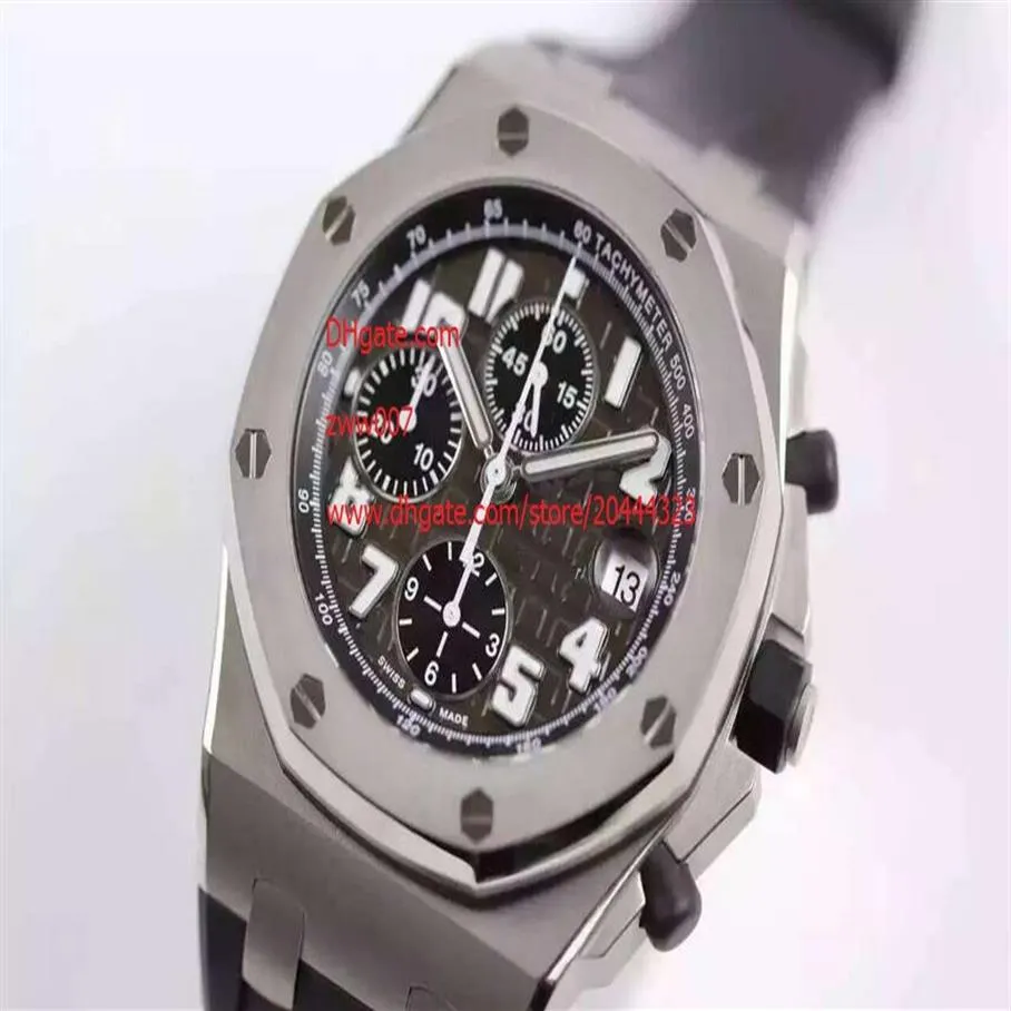 Factory Maker Factory Supplier Wristwatch 42mm Quartz Chronograph Black Dial Mens Watches Men's Watch Top Quali286c