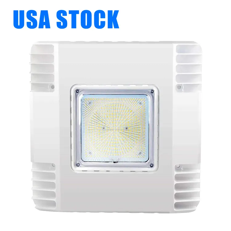 الأضواء الكاشفة الساطعة الفائقة LED LED Canopy Lights Gas Gas Petrol Station Lighting Outdoor for Playground Light IP66 110-277V 5500K 150 W Stock USA