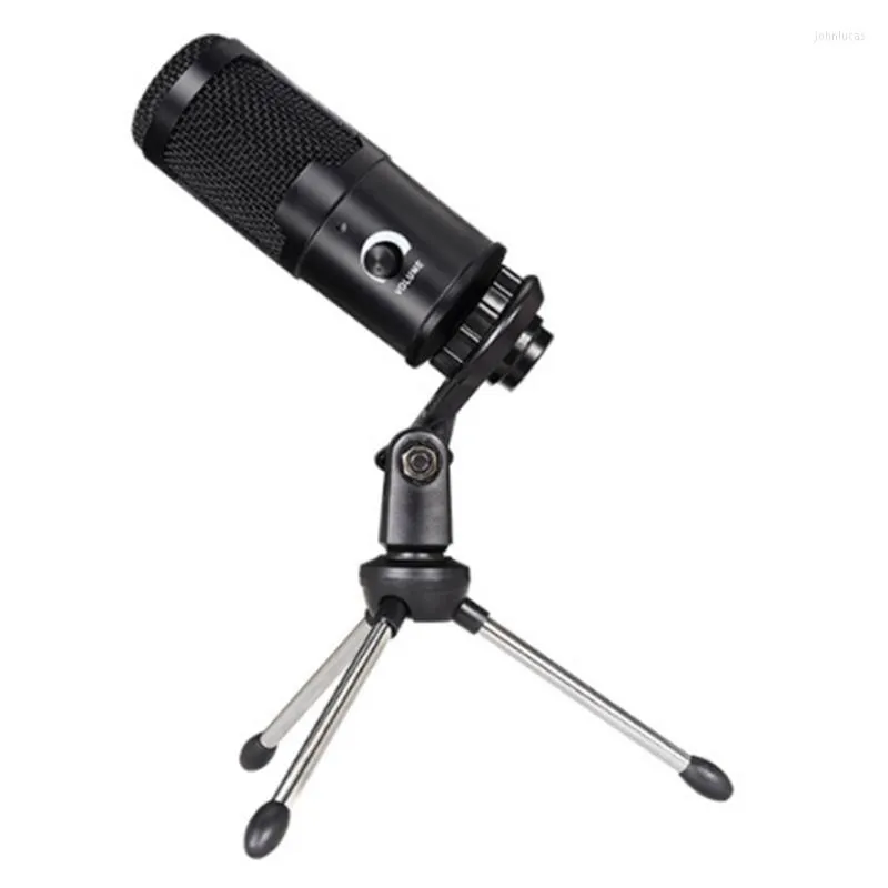 Mikrofoner USB -mikrofonkondensor med stativ för K -låtinspelning Voice Streaming Broadcast and Live Video