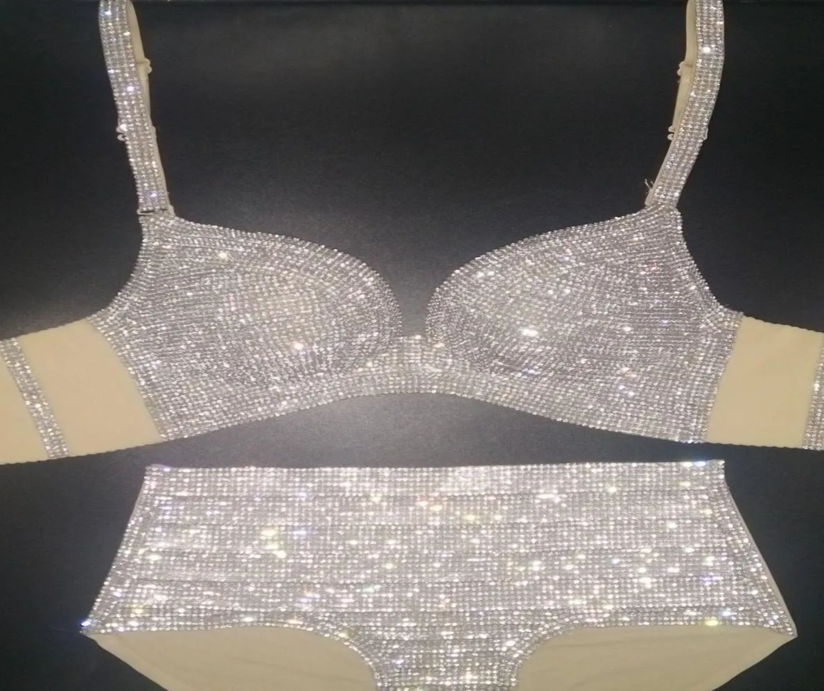 Costumes de danse de jazz pour femmes costumes de bikini diamant brillant DJ DJ Suit Sexy Nightclub Ds Singer Stage Rave Pole Dance V￪tements pour 6523036