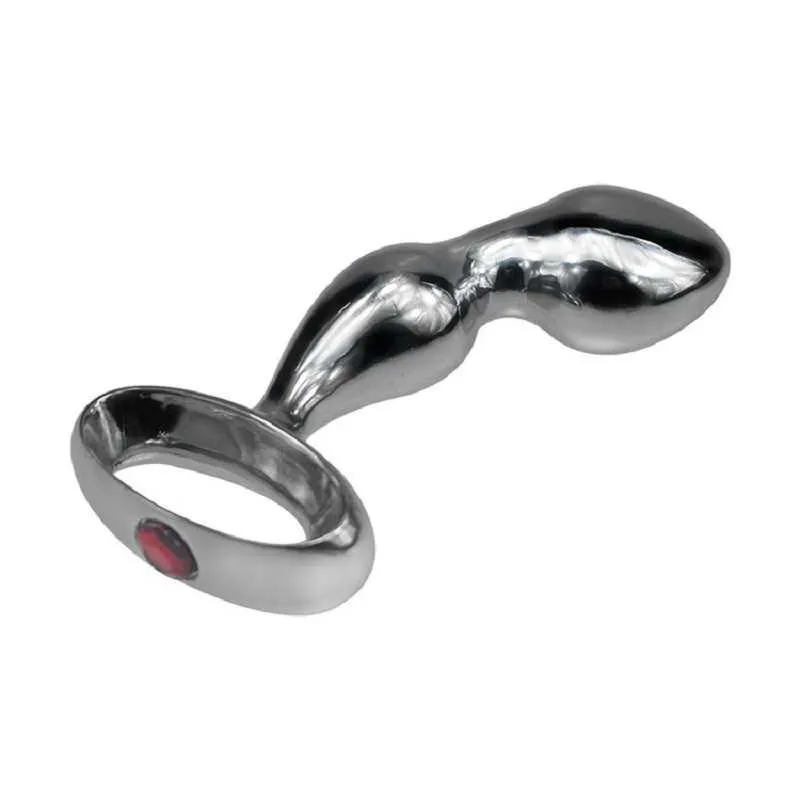 عناصر الجمال 260G DIA 32MM NJOY PROSTATE FUN G-SPOT TOY Chrome مطلي بالمعادن الخطاف المعطف