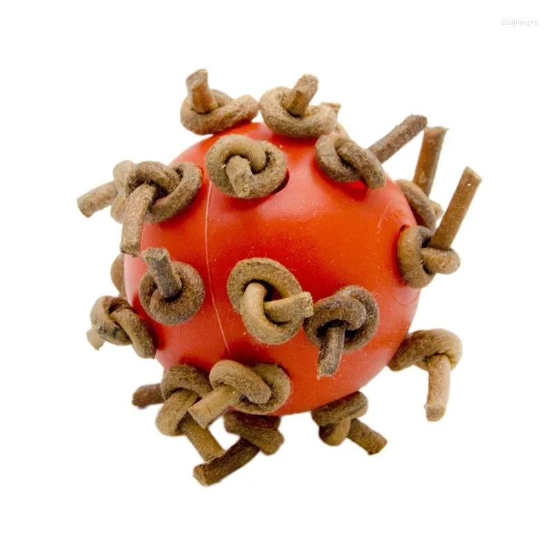 Anderer Vogelbedarf, Ball-Kauspielzeug mit Knoten, 4 cm Durchmesser, geeignet für Amazonas-Papageien, Aras, Graupapageien, Kakadus