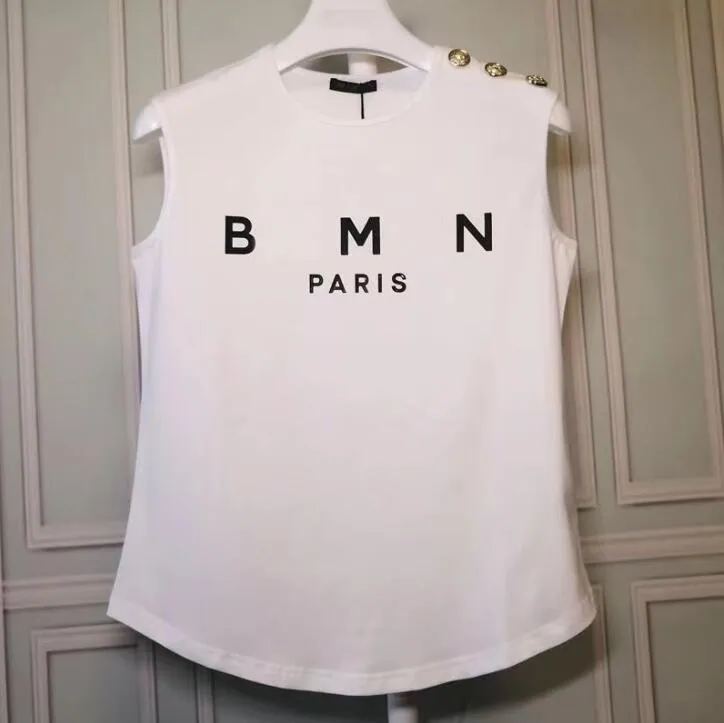 2023 Summer Designer moda feminina camiseta sem mangas de algodão Harajuku Street camiseta masculina casual esportiva cores múltiplas