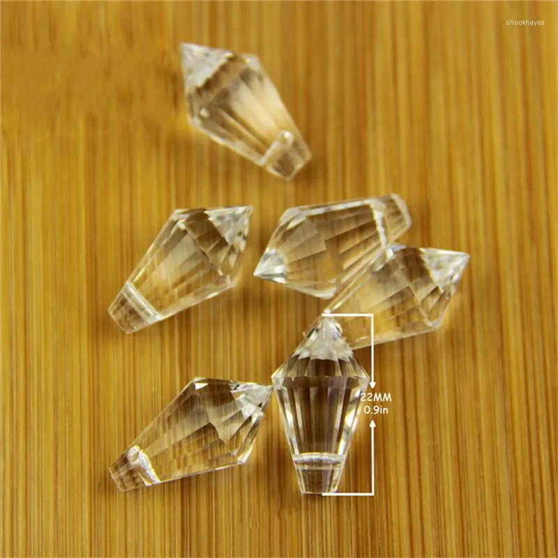 Kryształ żyrandola 22 mm przezroczysty kolor wispy feng feng shui szkło u upuszczenie części 100pcs zawiesina żyrandole
