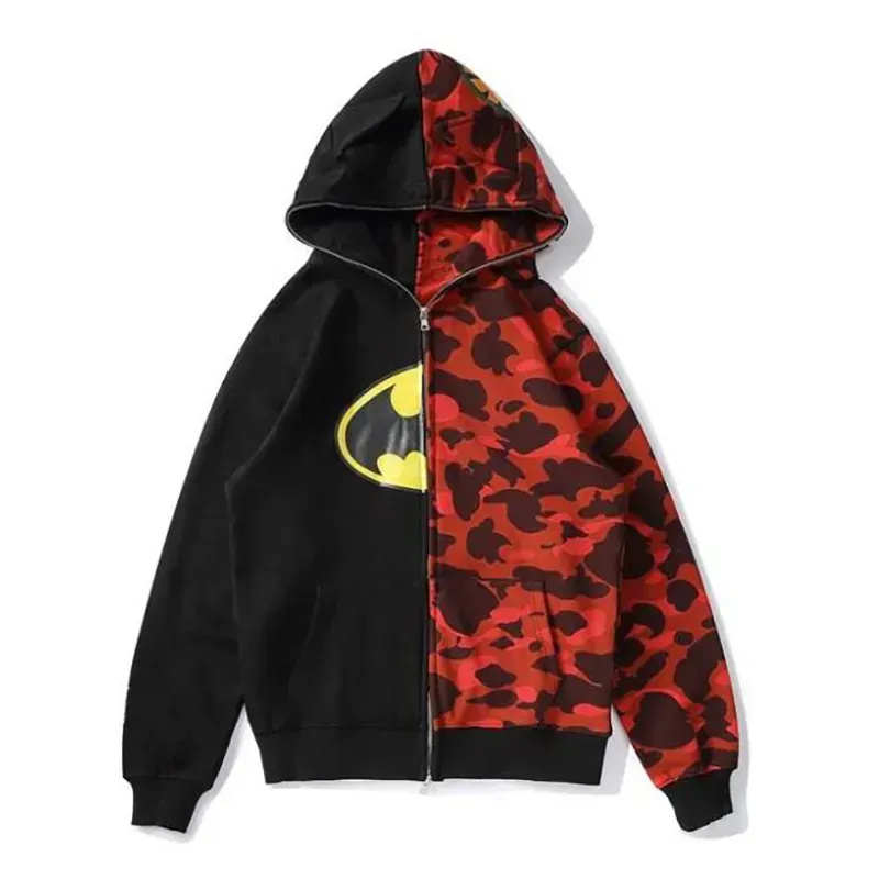 Designer Ape Hoodie Shark Hoodies Rits Sweatshirts Mode Full Zip Crazy Face Jack Warme jassen Big Abc Felpa Camo Sudadera Hooded Coat 3xl GPKK 18 87KA