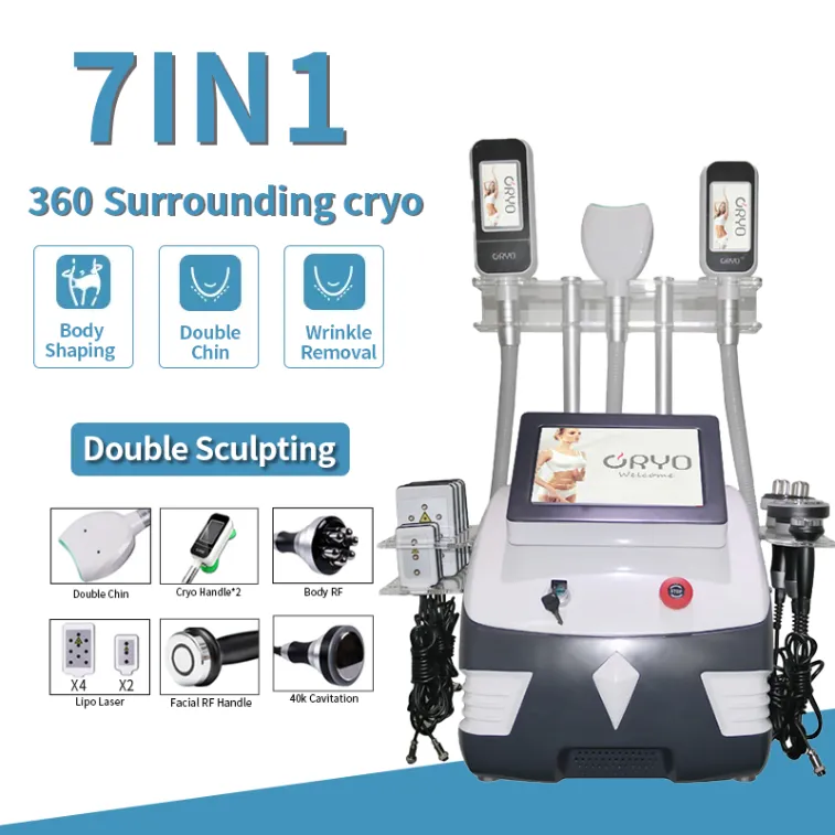 Machine amincissante Cryolipolyse haut de gamme Gel de graisse Machine mince 360 Cryo congelé Criolipolisis Body Contouring Équipement de lipolyse laser