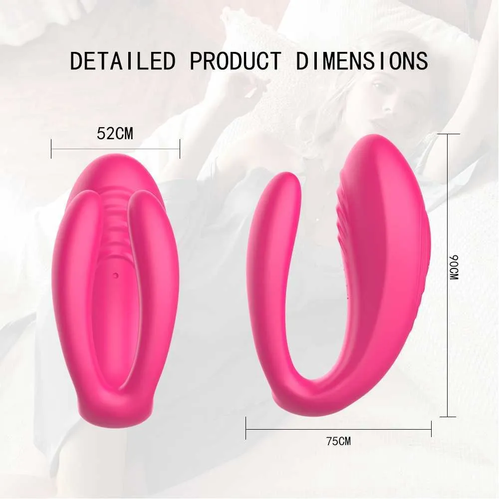 Beauty Items New Couple Vibrator Triple Vagina Stimulator With Wireless Remote Control Rechargeable Vibrating Clitoris sexy Toy For